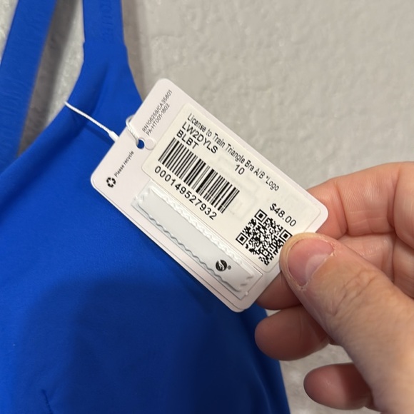 lululemon license to train triangle bra A/B cup *logo size 10 in blazer blue - Picture 7 of 9